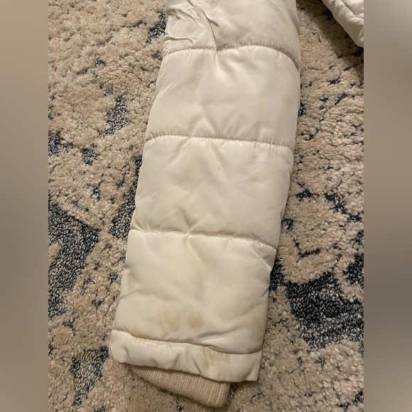 American Eagle white faux fur hat size XS puffer jacket - Picture 5 of 5